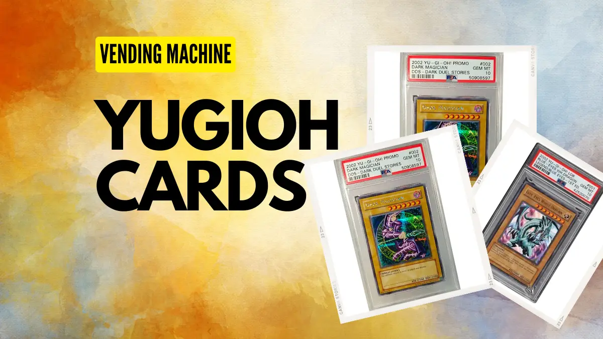 Yugioh Cards at vending machine