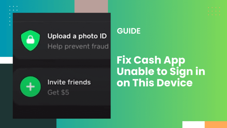 fix cash app unable to sign in on this device